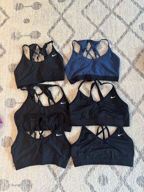 Lot of 6 nike womens sports bra size m